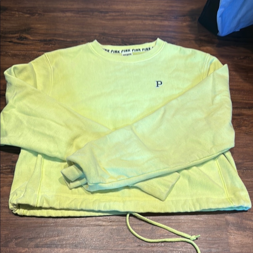Yellow Crewneck Sweatshirt with P Logo